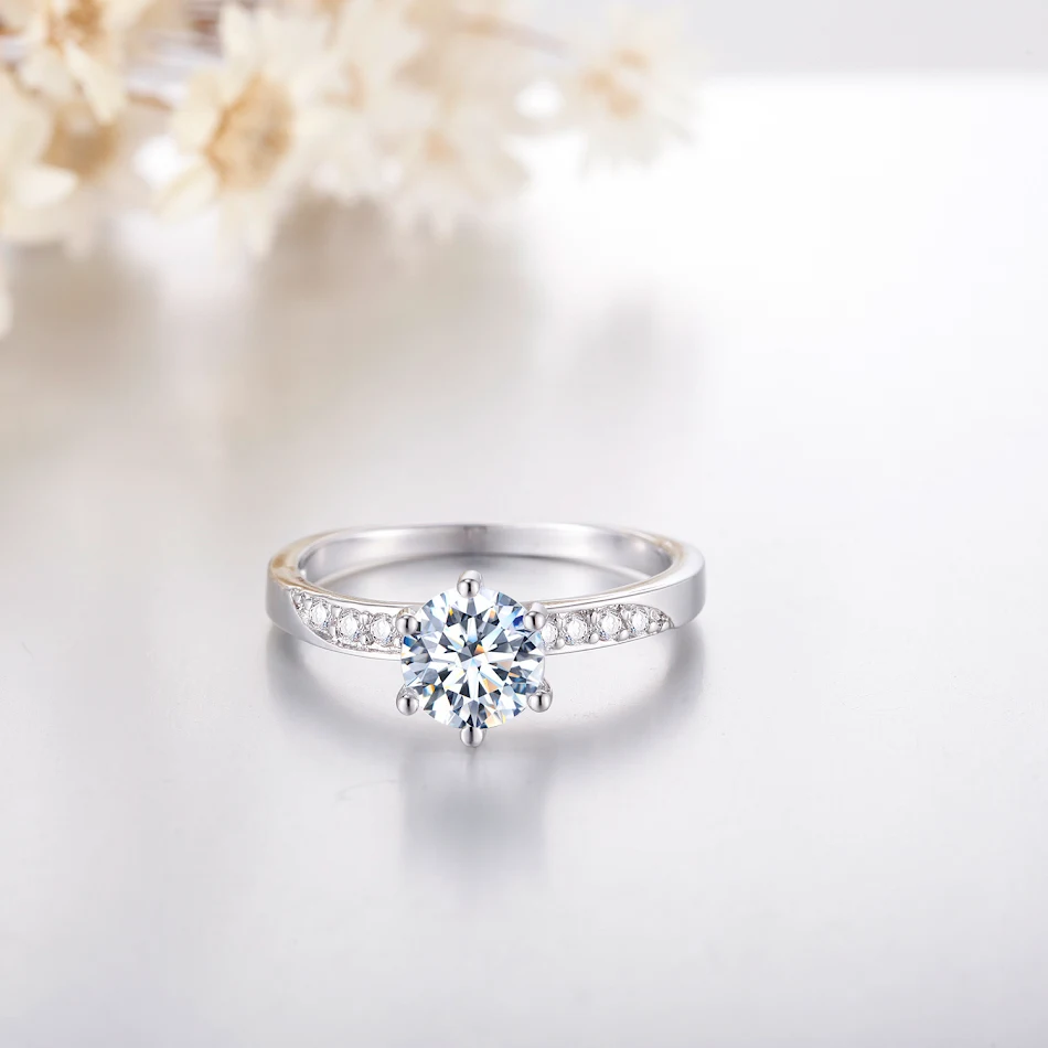 Anillo de boda plateado de moda nueva