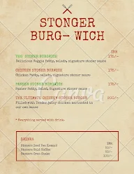 Stoner Burger menu 1