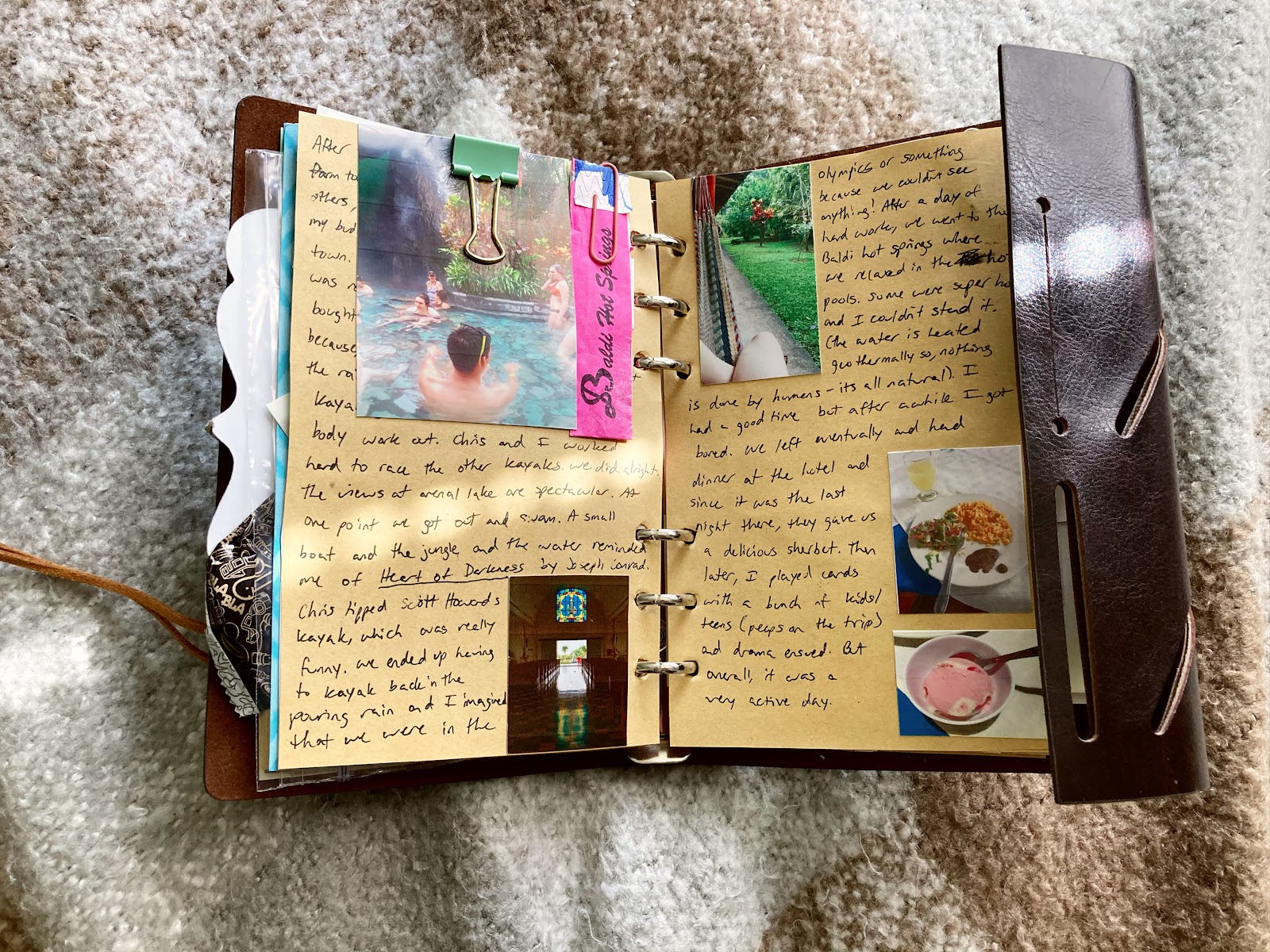 journal spread with words and photos