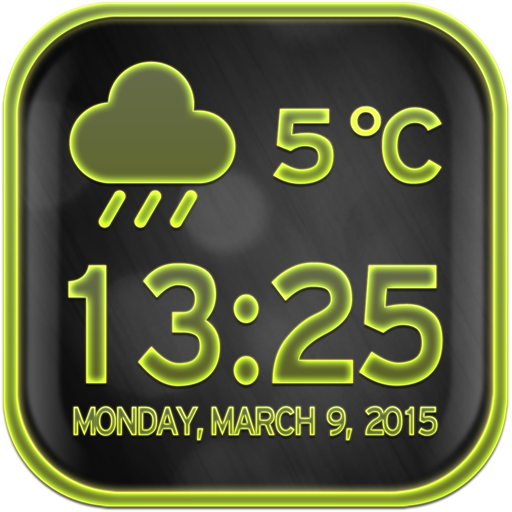 Neon Clock Weather Widget 個人化 App LOGO-APP開箱王