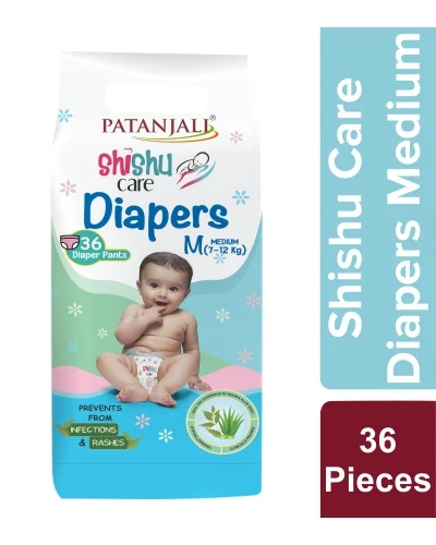 Patanjali Shishu Care Baby Diaper (Medium-36) - 1 kg