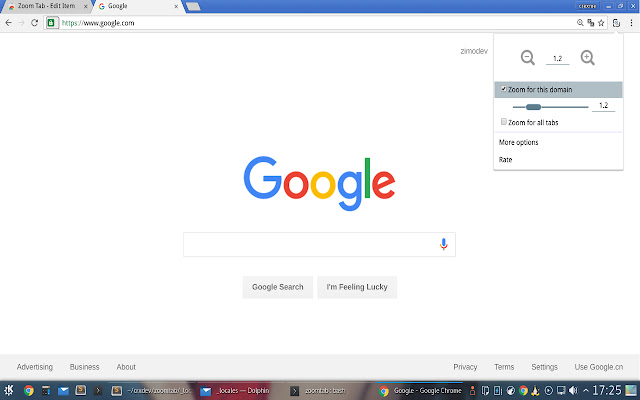 Zoom Tab