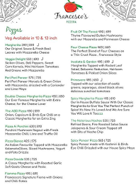 Francesco's Pizzeria menu 1