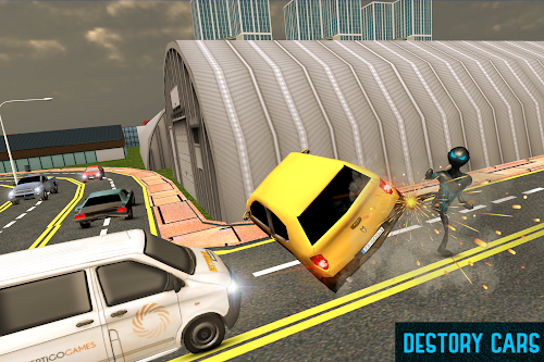Android application Flying Stickman Crime Hero screenshort