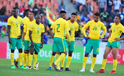 Bafana Bafana during the 2018 COSAFA Cup quarter final match between South Africa and Madagascar at New Peter Mokaba Stadium on June 03, 2018 in Polokwane, South Africa. 
