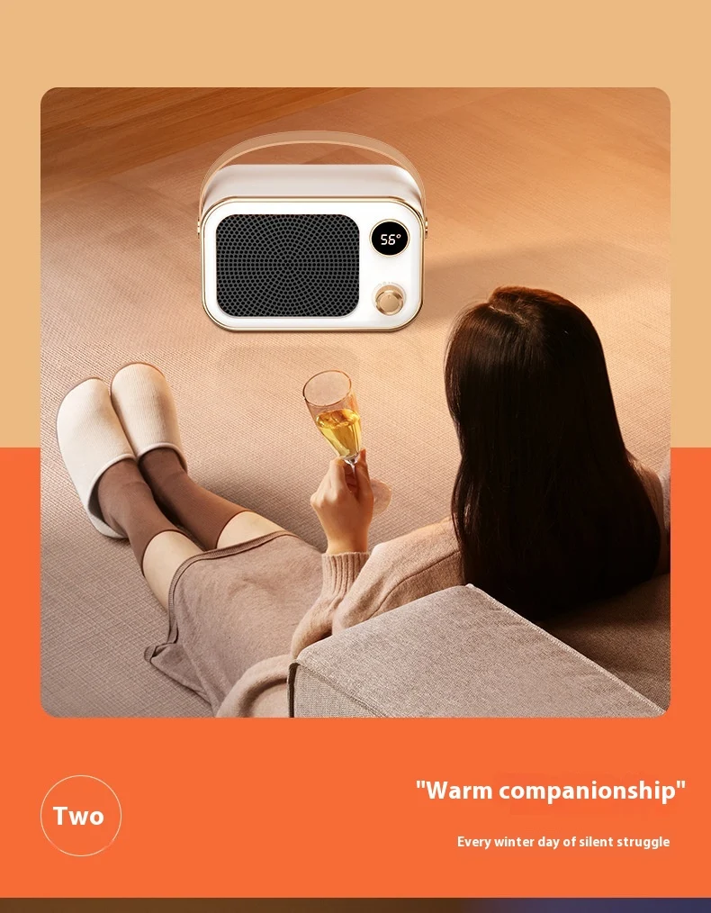 Title 11, Termoventilatore da scrivania con display digit...