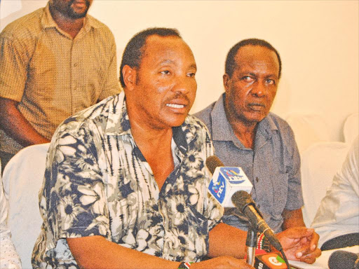 'PASSIONATE' APPEAL: Kabete MP Ferdinand Waititu addresses the press at the Nyali International Hotel in Mombasa yesterday.
