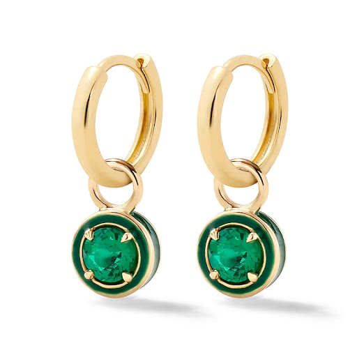 Title 4, S925 Sterling Silver Round Drop Color Earrings,...