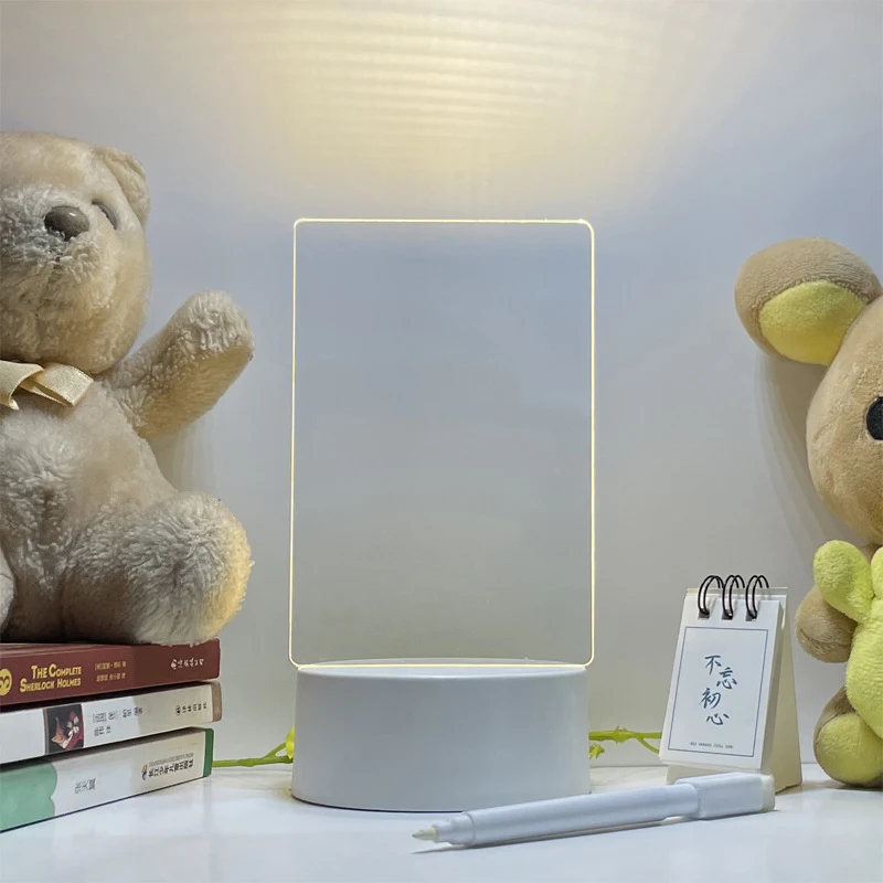 Lampe de chevet tableau mémo petit Écrivez des messages lumineux et laissez des notes décoratives idéal pour chambre ou bureau