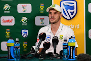 Aiden Markram of the Proteas during day 4 of the 1st Sunfoil Test match between South Africa and Australia at Sahara Stadium Kingsmead on March 04, 2018 in Durban, South Africa. 