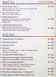 Cafe Solaire - Golden Palms Hotel & Spa menu 1