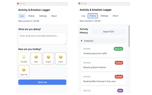 Activity & Emotion Logger