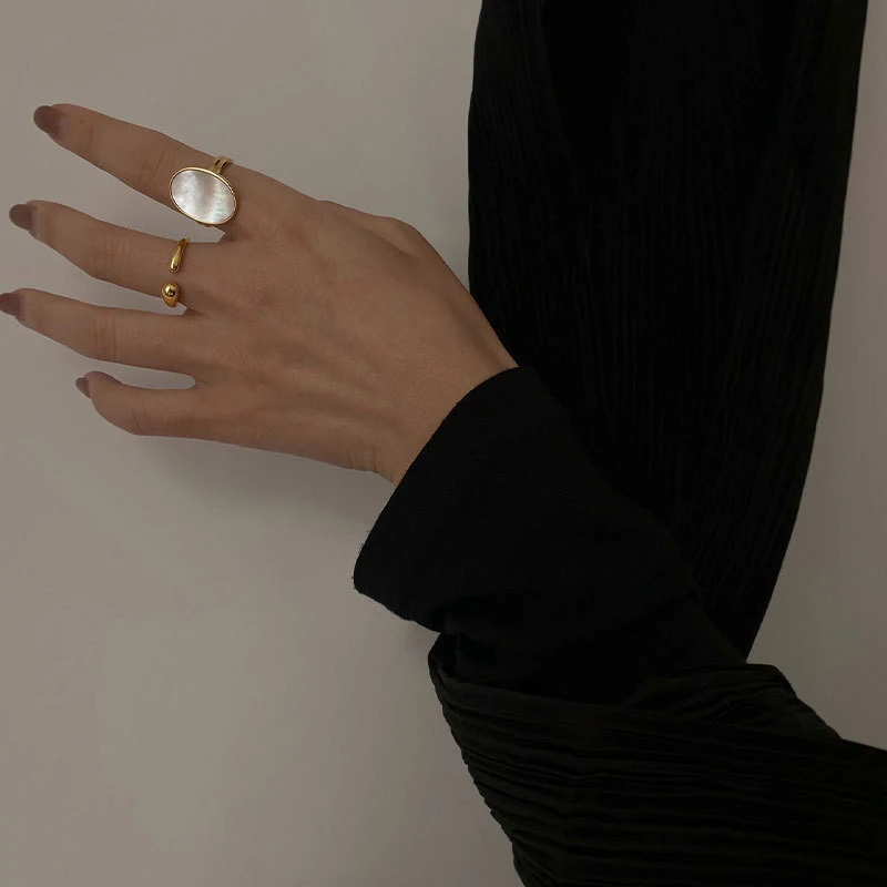 Title 5, Bague Rétro avec Anneau Ouvrant Alliez style vi...