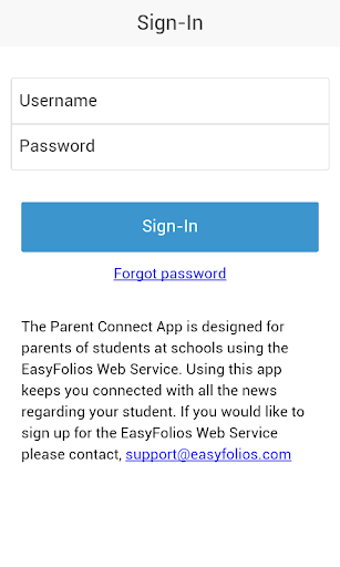 EasyFolios Parent Connect