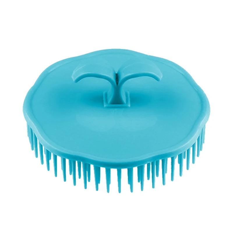 Gekleurde ronde haar massageborstel met kant voor shampoo. Ontspan, stimuleer de hoofdhuid en verbeter de bloedsomloop met deze borstel.