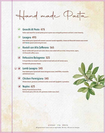 Veneto Kitchen & Bar menu 