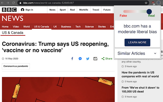 Is It Fake News? chrome extension