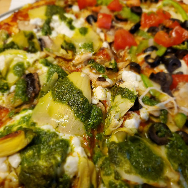 Green Latern & Killer Veggie Gluten Free Pizza