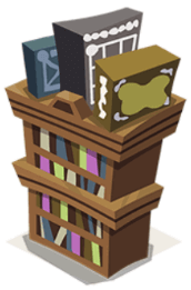 ボードゲーム部の大きい棚