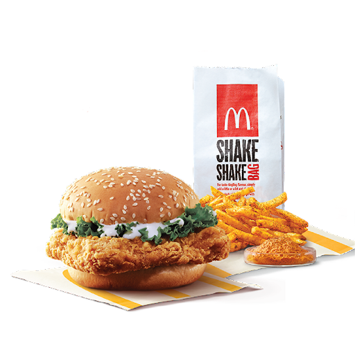 McSpicy Chicken Burger + Fries (M) + Piri Piri Spice Mix