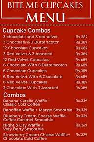 Bite Me Cupcakes menu 1