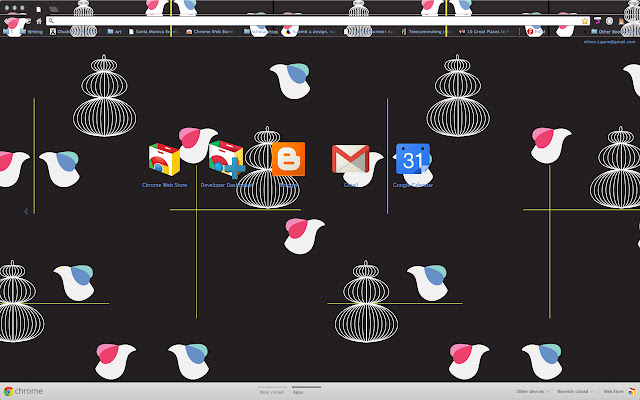 Bird Cage Black & Pink chrome extension