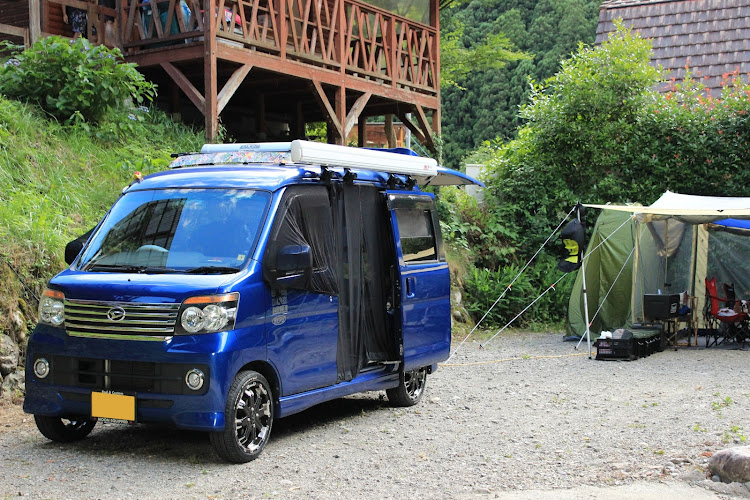 アトレーワゴンの奈良天川村・キャンプ・車中泊仕様・川遊び・ワンコと車中泊に関するカスタム事例の投稿画像1枚目