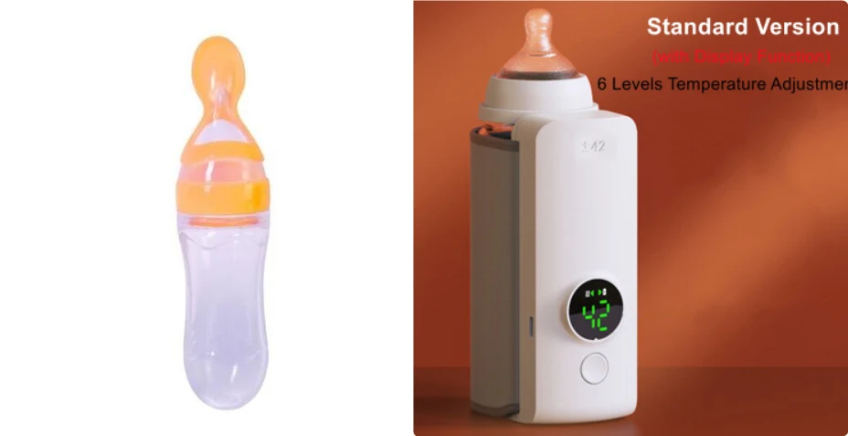 Scaldabiberon portatile wireless ricaricabile USB, borsa termica per latte a temperatura costante, perfetto per l'allattamento al seno fuori casa.