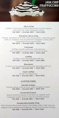 Starbucks menu 3