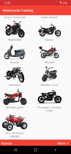 Screenshot Moto Catalog: all about bikes