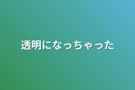 透明になっちゃった