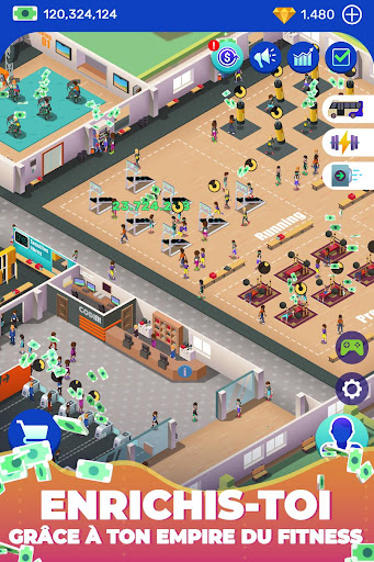 Idle Fitness Gym Tycoon - Workout Simulator Game captures d'écran apk mod pirater preuve 2