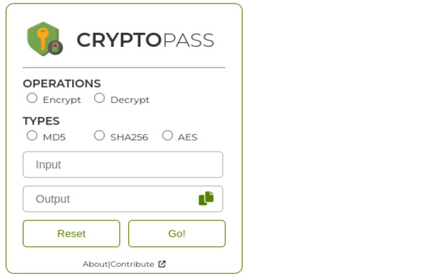 CryptoPass chrome extension