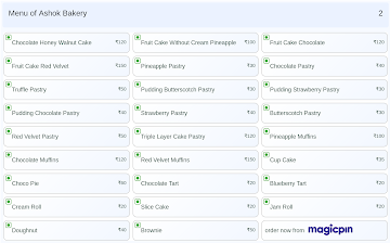 Ashok Bakery menu 