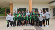 Caster Semenya pose for photographs with the SA senior women's national team, Banyana Banyana, in Paris on June 12 2019. Banyana are participating in their maiden Fifa Women's World Cup which is ongoing in France. 