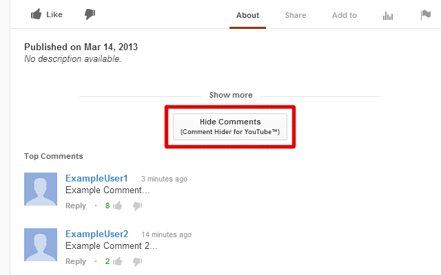 Comment Hider for YouTube™ Preview image 5