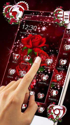 Sparkle Red Rose Theme