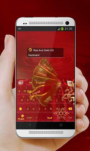 免費下載個人化APP|Red And Gold GO Keyboard app開箱文|APP開箱王