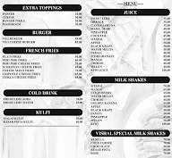 Vishal Snacks Center menu 4