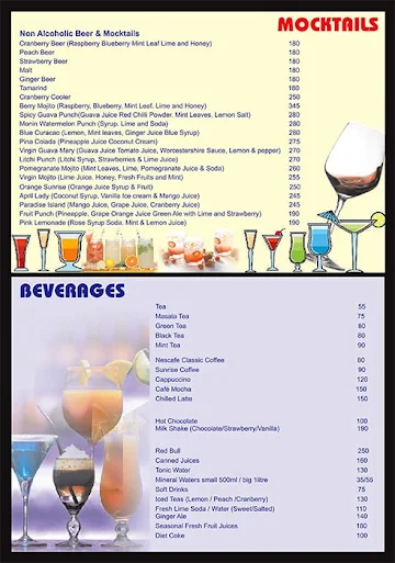 High @ Ancient Colaba Resto Bar menu 