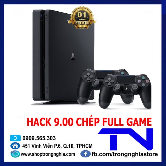 [Mã Elce5T Giảm 6% Đơn 5000K] Máy Ps4 Slim 2218B 1Tb Hack Chép Full Game Tùy Chọn 1 Hoặc 2 Tay Cầm