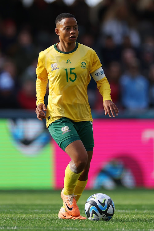 DUNEDIN, NEW ZEALAND - JULY 28: Refiloe Jane of South Africa in action during the FIFA Women's World Cup Australia & New Zealand 2023 Group G match between Argentina and South Africa at Dunedin Stadium on July 28, 2023 in Dunedin / Ōtepoti, New Zealand. (Photo by Matthew Lewis - FIFA/FIFA via Getty Images)