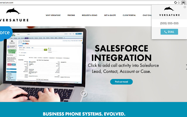 Versature Dialer chrome extension
