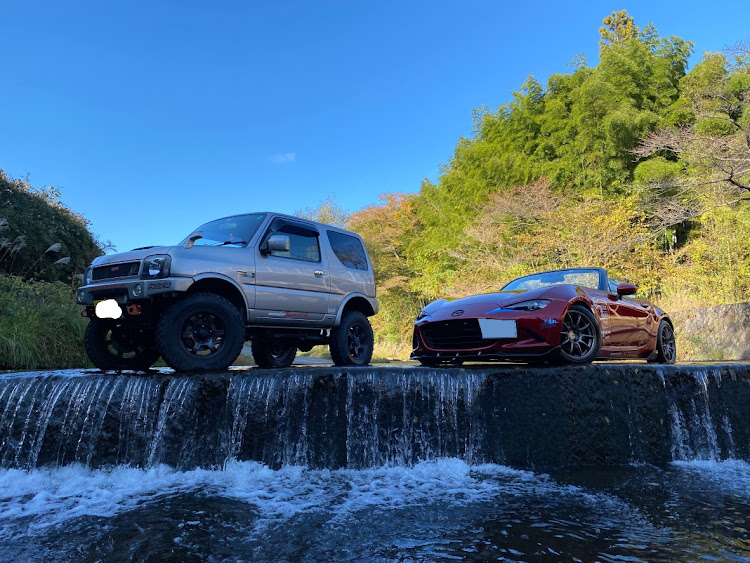 ジムニーの下道でいく東北ジムニー旅・撮って貰ったシリーズ・洗い越し・水遊び・ロードスター に関するカスタム事例の投稿画像5枚目
