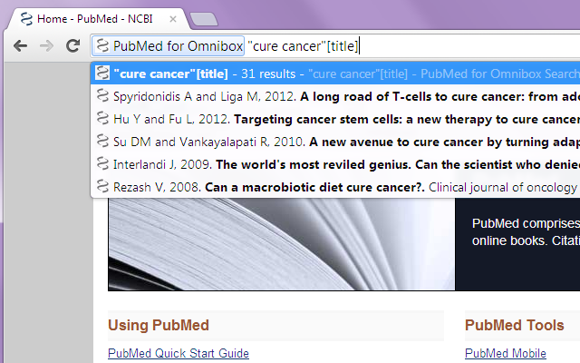 PubMed for Omnibox Preview image 0