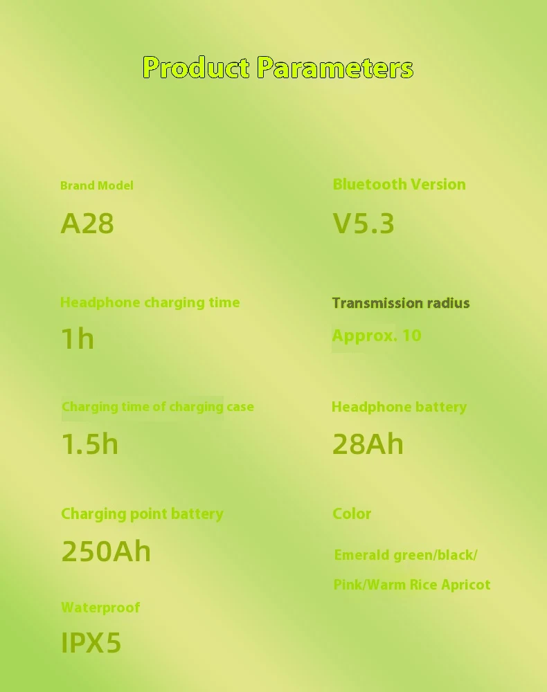 Title 19, A28 Vertaling Hoofdtelefoon met Bluetooth, lang...