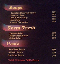 Kinara Lounge menu 1