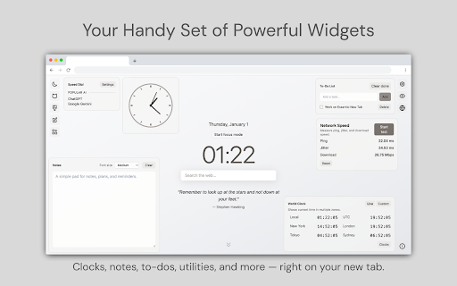 Essentio – A Minimal New Tab for Focus screenshot 3