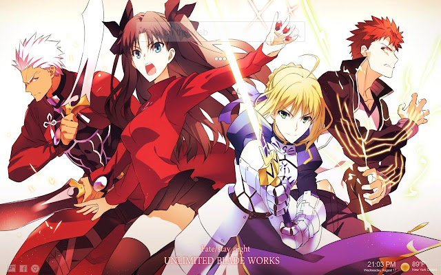 Fate Unlimited Blade Works Themes New Tab HD