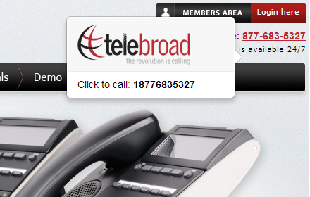 Telebroad Click2Call chrome extension